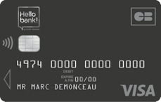 Représentation de la carte bancaire visa Hello Prime
